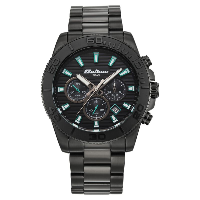 Octane Fashion Accendo Chronograph with Knurled Bezel & Lume Hands for Men