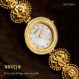 Titan Nebula Ajanta and Ellora 18k Gold Analog with Diamonds Watch for Women - image number 0
