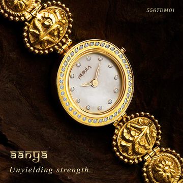 Titan Nebula Ajanta and Ellora 18k Gold Analog with Diamonds Watch for Women