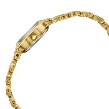 Poze Poze Quartz Analog White Dial Golden Metal Strap Watch For Women