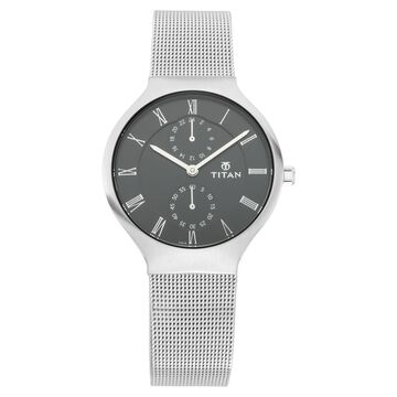 Titan Workwear Black Dial Quartz Multifunction Metal Strap watch for Women