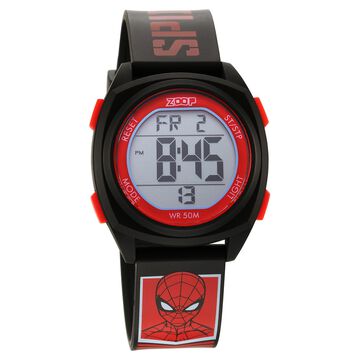 Zoop Marvel Digital Dial Polyurethane Strap with Spider Man Character Watch for Kids