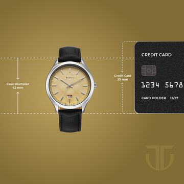 Titan Classique Palette of Time Analog with Yellow Dial Interchangeable Straps Watch with for Men