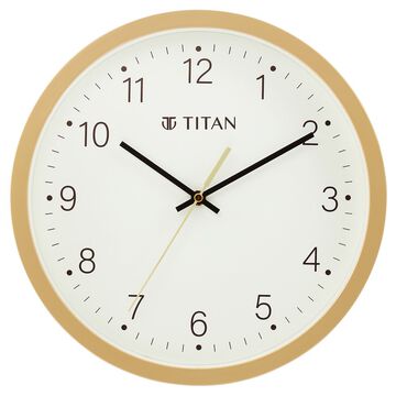 Titan Classic Quartz Analog White Dial Wall Clock With Silent Sweep Technology