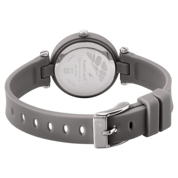 Fastrack Trendies Quartz Analog Grey Dial Silicone Strap Watch for Girls - image number 4