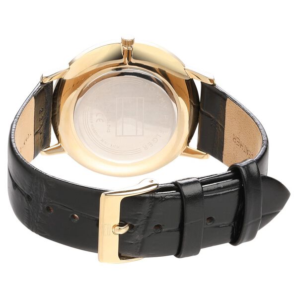 Tommy Hilfiger Quartz Analog Black Dial Leather Strap Watch for Men - image number 4