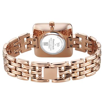 Vyb Minimalist By Fastrack Quartz Analog Pink Dial Rose Gold Metal Strap Watch For Girls