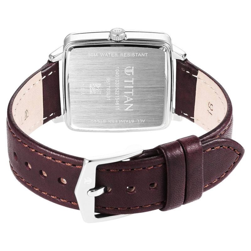 Titan Avant Garde Silver Dial Quartz Multifunction Leather Strap Watch for Women - image number 4