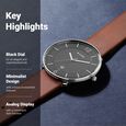 Titan Minimals Black Dial Analog Date Leather Strap Watch for Men - image number 2