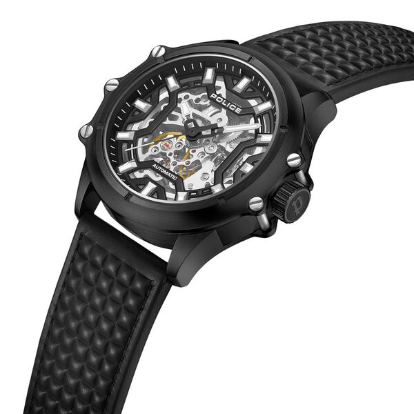 Police Men's Luang KL Rahul Edition Automatic Watch Textured Leather Strap Watch - image number 4