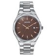 Sonata Jashn Quartz Analog Grey Dial Silver Metal Strap Watch For Men