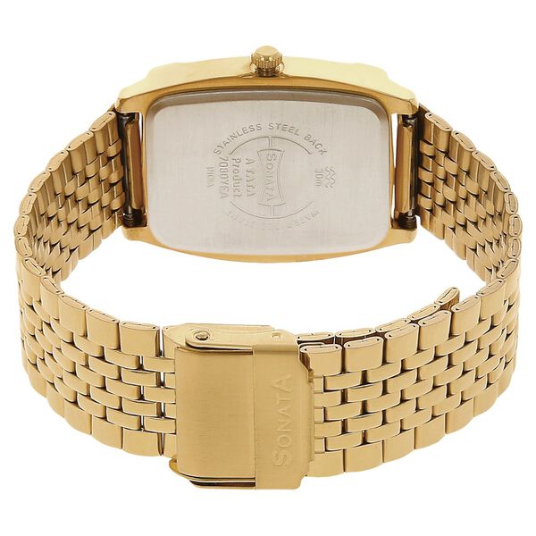 Sonata Quartz Analog White Dial Stainless Steel Strap Watch for Men - image number 3