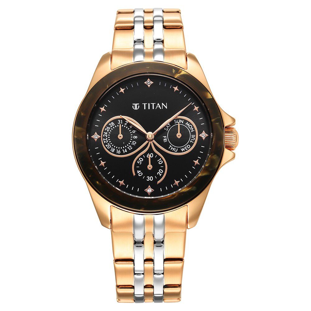 Buy Online Titan Acetate Black Dial Analog with Day and Date