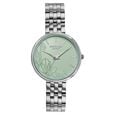 Poze Poze Quartz Analog Green Dial Silver Metal Strap Watch For Women - image number 1