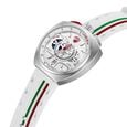Ducati Quartz Chronograph Silver Dial White Silicone Strap Watch For Men - image number 1