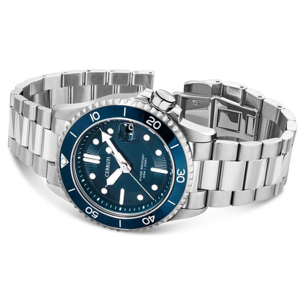 Cerruti 1881 Blue Dial Stainless Steel Strap Watch for Men - image number 3