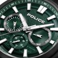 Police Quartz Multifunction Green Dial Black Leather Strap Watch For Men - image number 2
