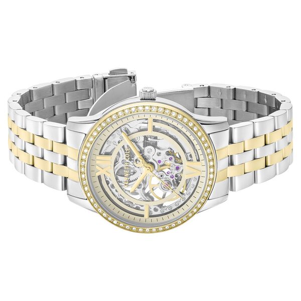 Kenneth Cole Automatic Automatic Golden Dial Two Toned Stainless Steel Strap Watch For Women - image number 2