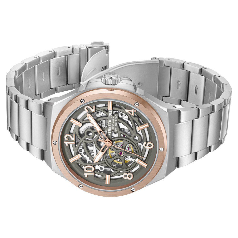 Buy Online Kenneth Cole Automatic Grey Dial With Silver Stainless
