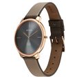 Women Edge Black Dial Black Leather Strap Watch - image number 5
