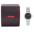 Titan Quartz Analog with Day and Date Blue Dial Stainless Steel Strap Watch for Women - image number 4