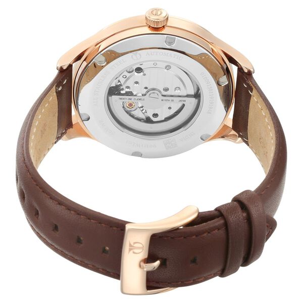 Titan Automatic Blue Dial Brown Leather Strap Watch for Men - image number 4