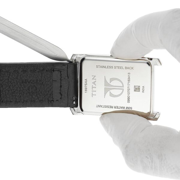24 mm Black Genuine Leather Straps for Men - image number 6