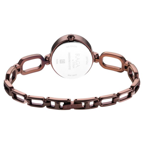 Titan Raga Viva Brown Dial Analog Metal Strap Watch for Women - image number 4