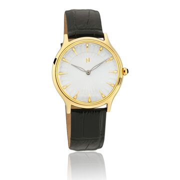 Titan Nebula Deccan Treasures 18k Gold Analog Leather Strap Watch for Women 