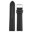 22 mm Black Genuine Leather Straps for Men - image number 0
