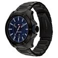 Tommy Hilfiger Quartz Analog with Date Blue Dial Black Stainless Steel Strap Watch for Men - image number 1
