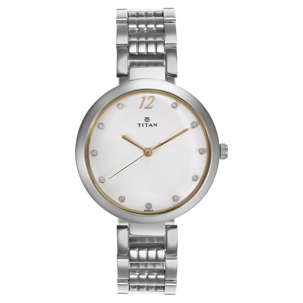 Titan Sparkle White Dial Analog Stainless Steel Strap watch for Women - image number 0