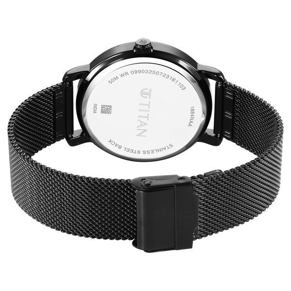 Titan Workwear Quartz Analog Anthracite Dial Leather Strap Watch for Men - image number 4