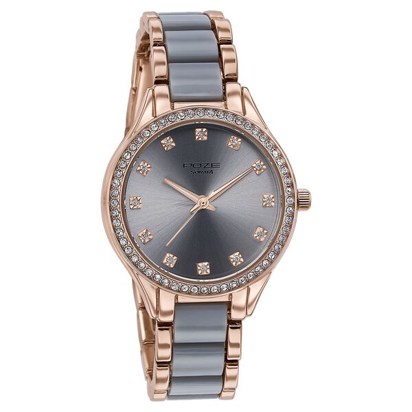 Sonata Poze Quartz Analog Grey Dial Metal Strap Watch For Women - image number 2