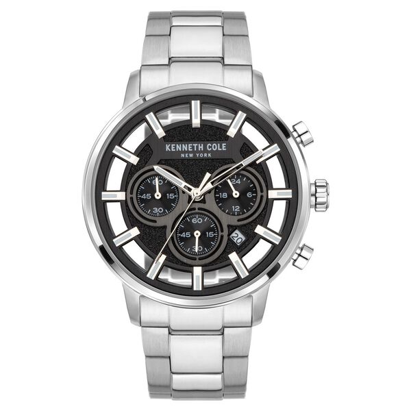 Kenneth Cole Quartz Chronograph Black Dial Stainless Steel Strap Watch for Men - image number 0