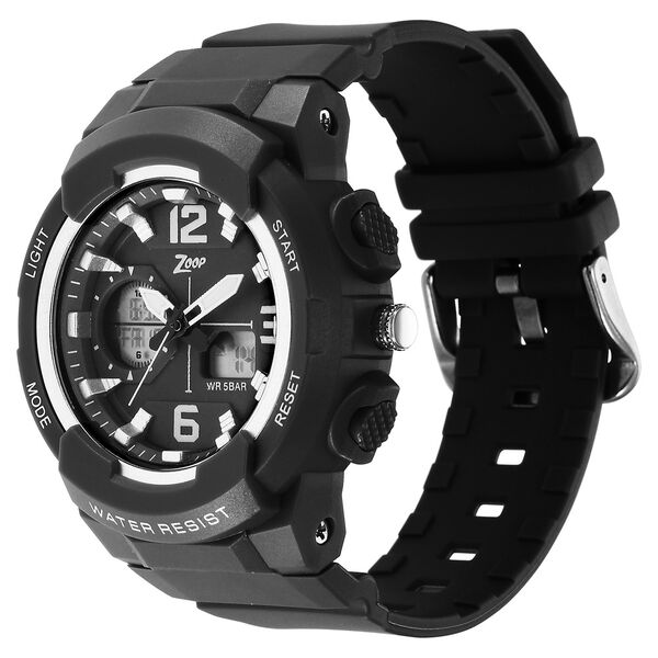 Zoop Analog Digital Watch with Black Dial & Black Strap for Boys Kids, from House of Titan - image number 2