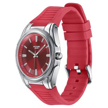 Poze By Sonata Quartz Analog Red Dial Red Silicone Strap Watch For Men