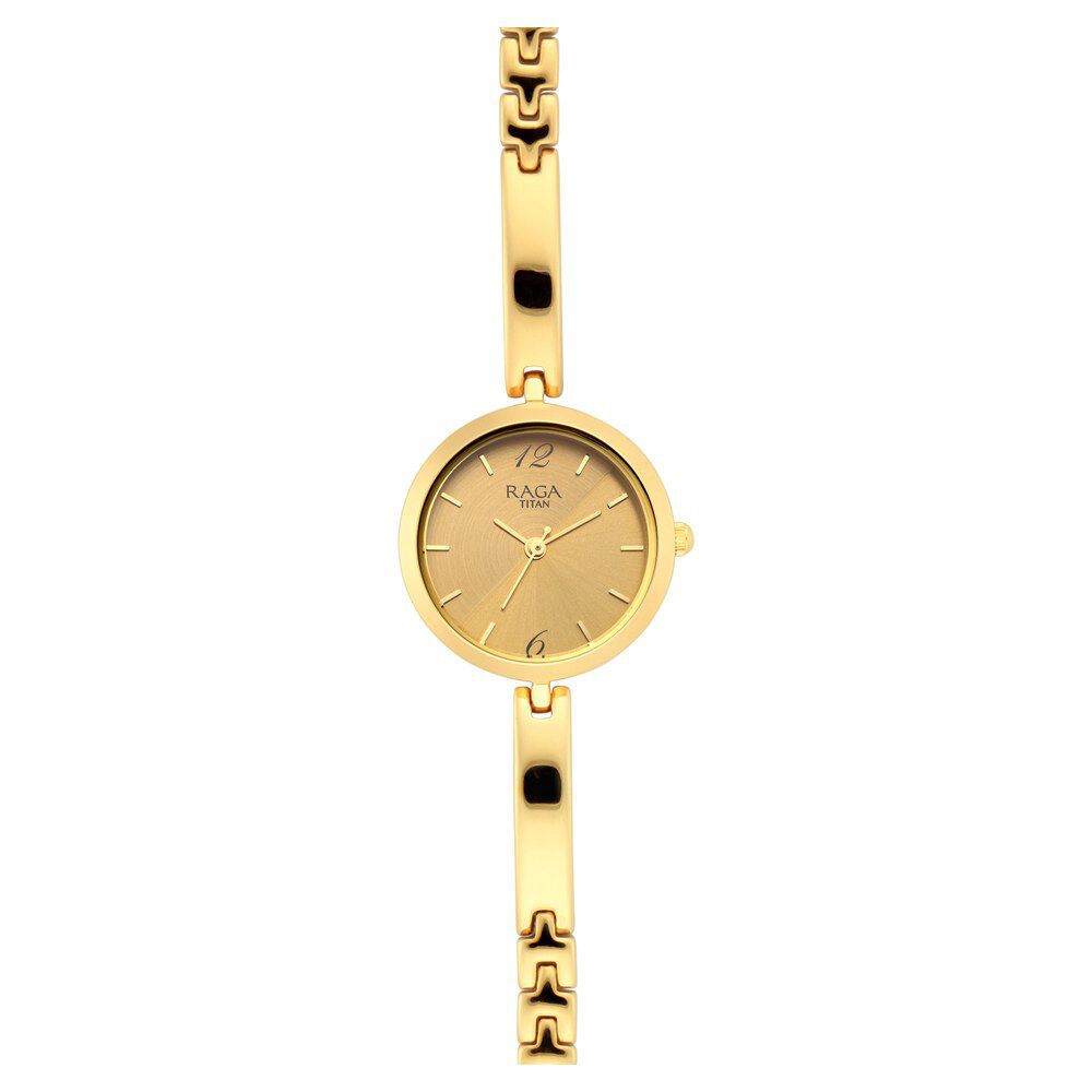 Titan raga women's watch gold outlet