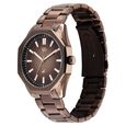 Vyb Quest By Fastrack Quartz Analog Brown Dial Brown Metal Strap Watch For Guys - image number 2