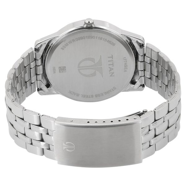 Titan Analog with Day and Date Blue Dial Stainless Steel Strap watch for Men - image number 3