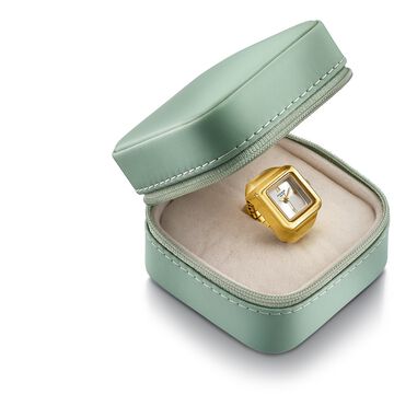 Sonata Poze Quartz Analog Silver Dial Golden Colour Metal Strap Watch For Women