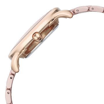Vyb Charmer By Fastrack Quartz Analog Pink Dial Metal Strap Watch For Girls
