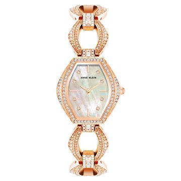 Anne Klein Quartz Analog Mother of Pearl Dial Metal Strap Watch for Women