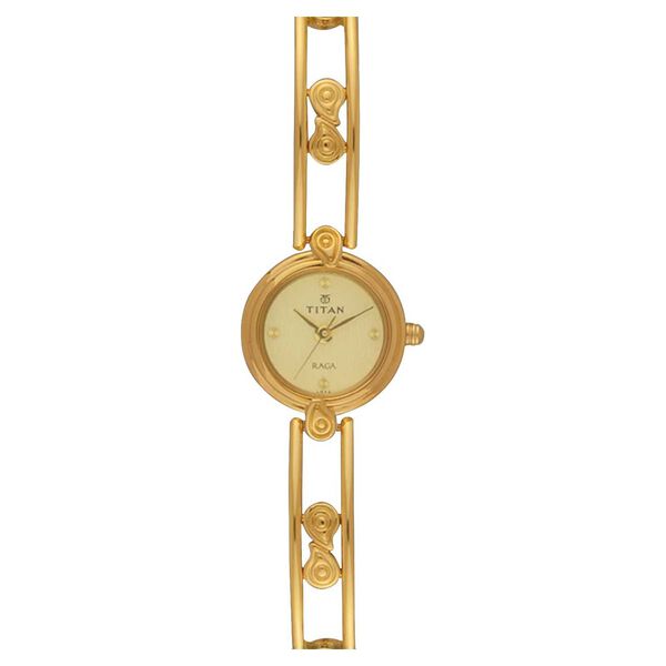 Titan Quartz Analog Champagne Dial Watch for Women - image number 0