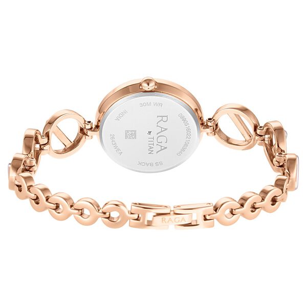 Titan Raga Viva Quartz Analog Rose Gold Dial Two Toned Metal Strap Watch For Women - image number 4