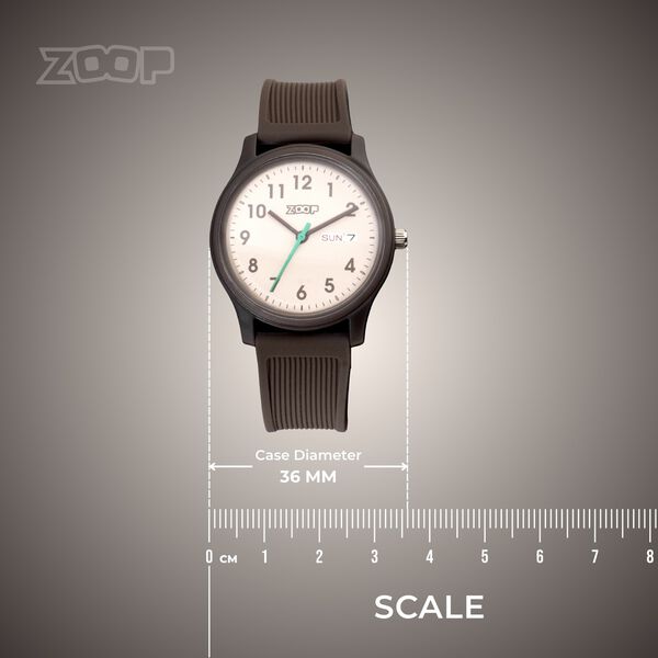 Zoop Back To School Analog Unisex Watch For Kids With White Dial And Brown Strap From House Of Titan - image number 3