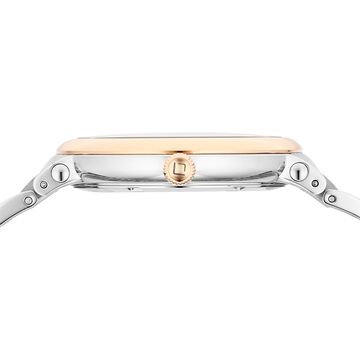 Xylys Quartz Analog with Date Silver Dial Two Toned Stainless Steel Strap Watch For Women