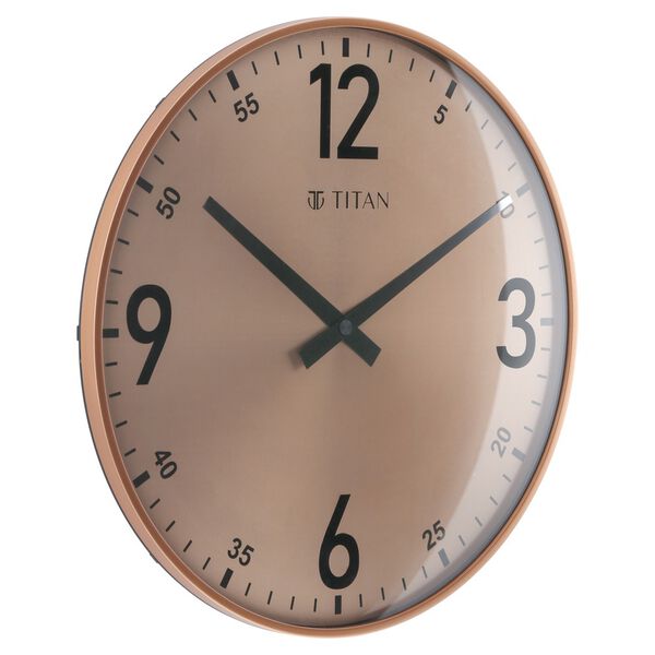 Sunray Finish Slim Wall Clock in Rose Gold - 36 cm x 36 cm (Medium) - image number 2