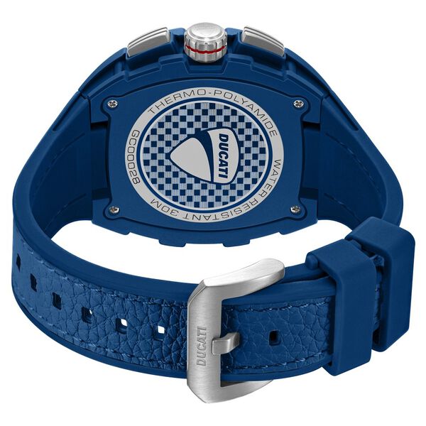 Ducati Quartz Multifunction Blue Dial Blue Silicone Strap Watch For Men - image number 2
