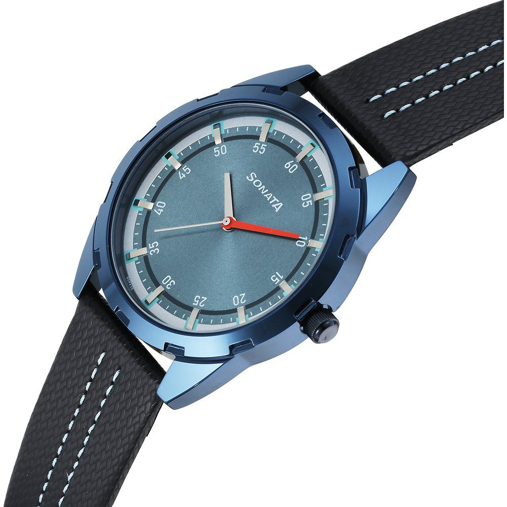 Sonata blue strap best sale watch